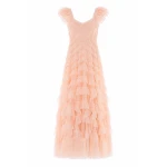 Needle and Thread Lola Backless Gown in Apricot Blush