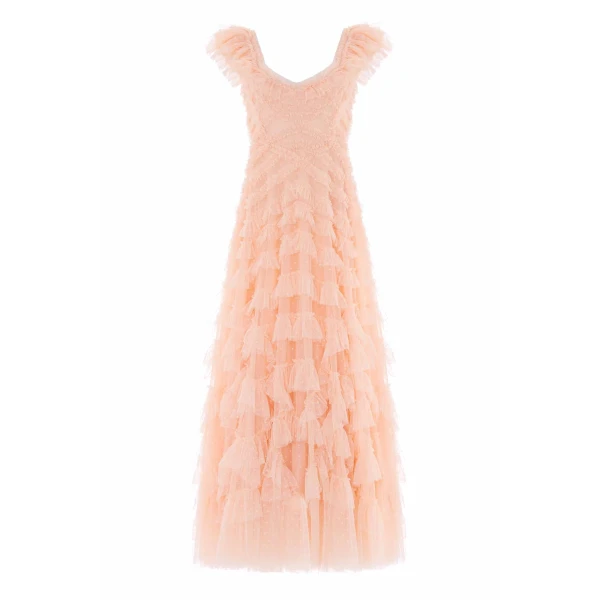 Needle and Thread Lola Backless Gown in Apricot Blush