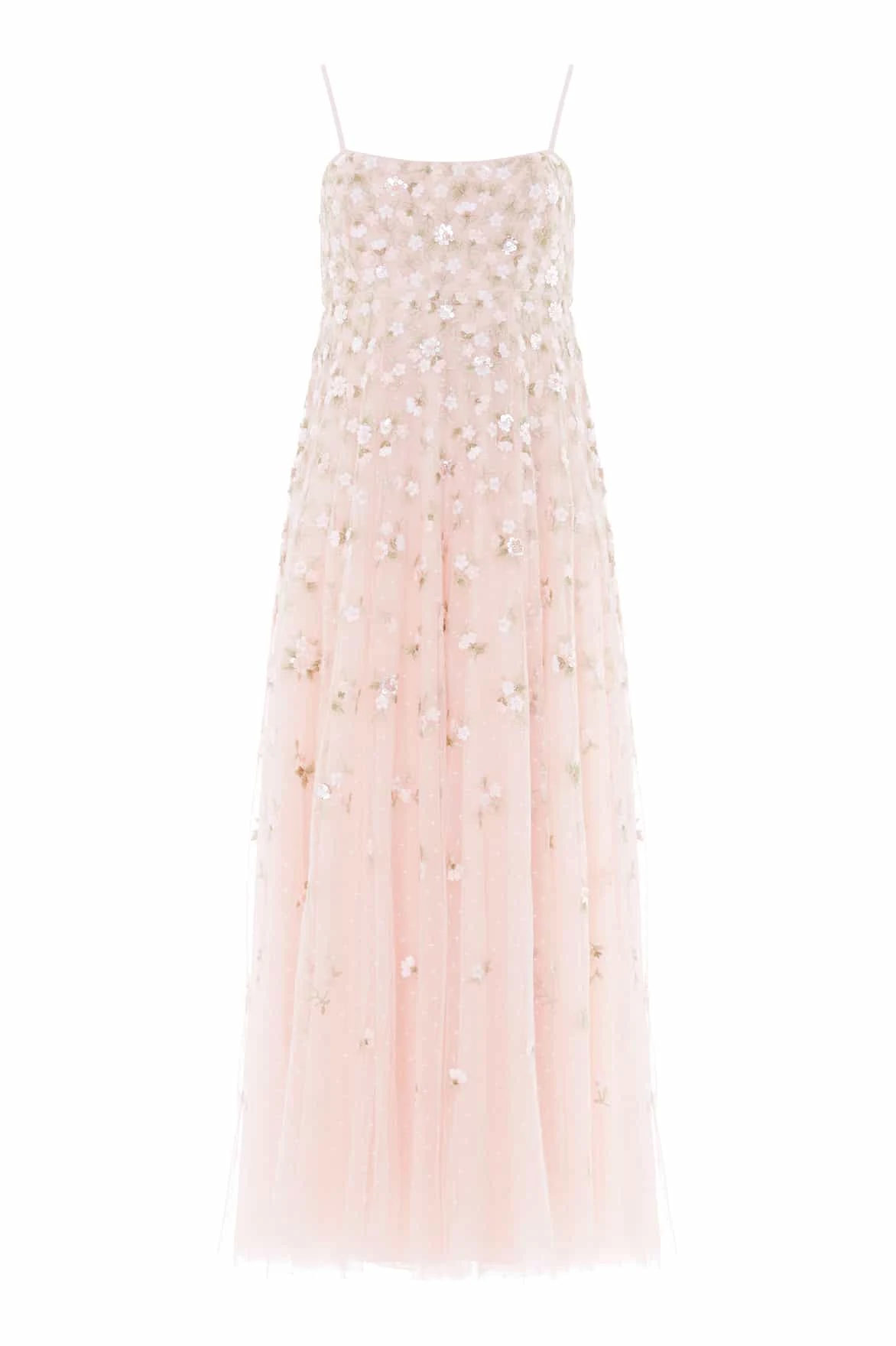 Needle and Thread Meadow Ditsy Cami Ankle Gown in Opal/Peach