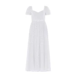 Needle & Thread Romilly Cotton Broderie Ankle Gown in Optic White - Dresses - British Luxury Evening Wear at Luxury Shoes Needle and Thread Romilly Cotton Broderie Ankle Gown in Optic White