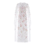 Needle & Thread Rose Bloom Cape Gown in Swan White - Dresses - British Luxury Evening Wear at Luxury Shoes Needle and Thread Rose Bloom Cape Gown in Swan White