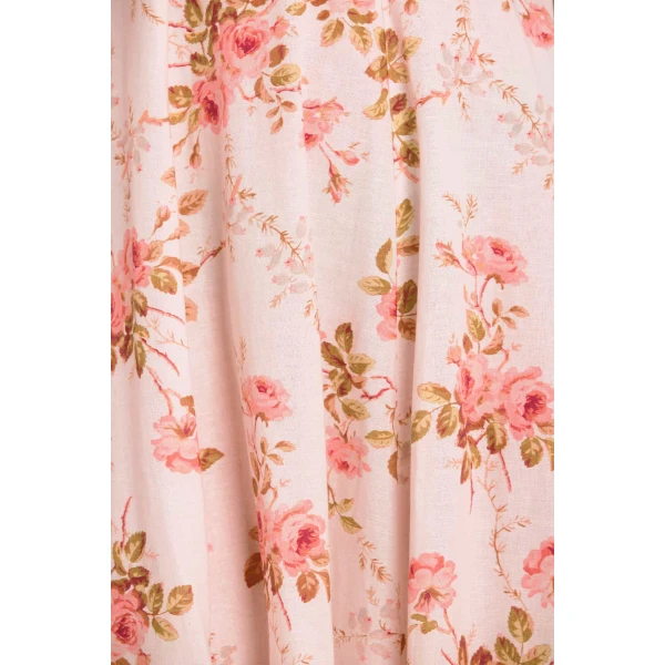 Needle and Thread Summer’s Rose Linen Blend Short Sleeve Ankle Gown in Pale Pink, view 4