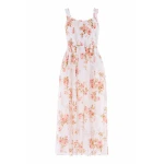 Needle and Thread Summer’s Rose Shirred Ankle Gown in White
