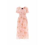 Needle and Thread Summer’s Rose Shirred Short Sleeve Ballerina Dress in Pale Pink