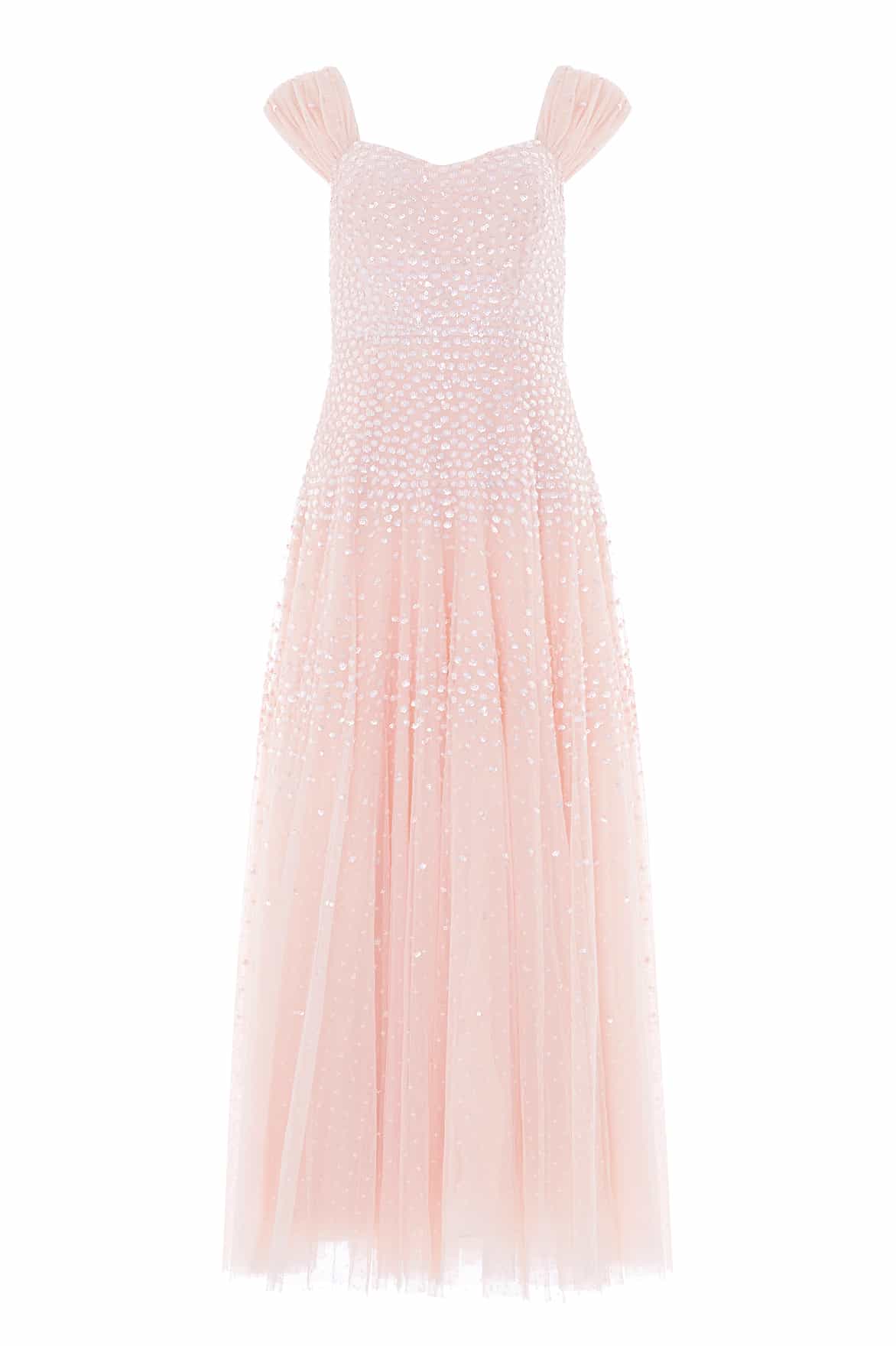 Needle & Thread Sunrise Sequin Sweetheart Ankle Gown in Opal - Dresses - British Luxury Evening Wear at Luxury Shoes 