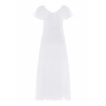 Needle and Thread Sunrise Sequin V-Neck Ankle Gown in Swan White
