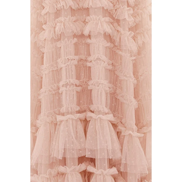 Needle and Thread Valentine Ruffle Gown in Biscuit, view 5
