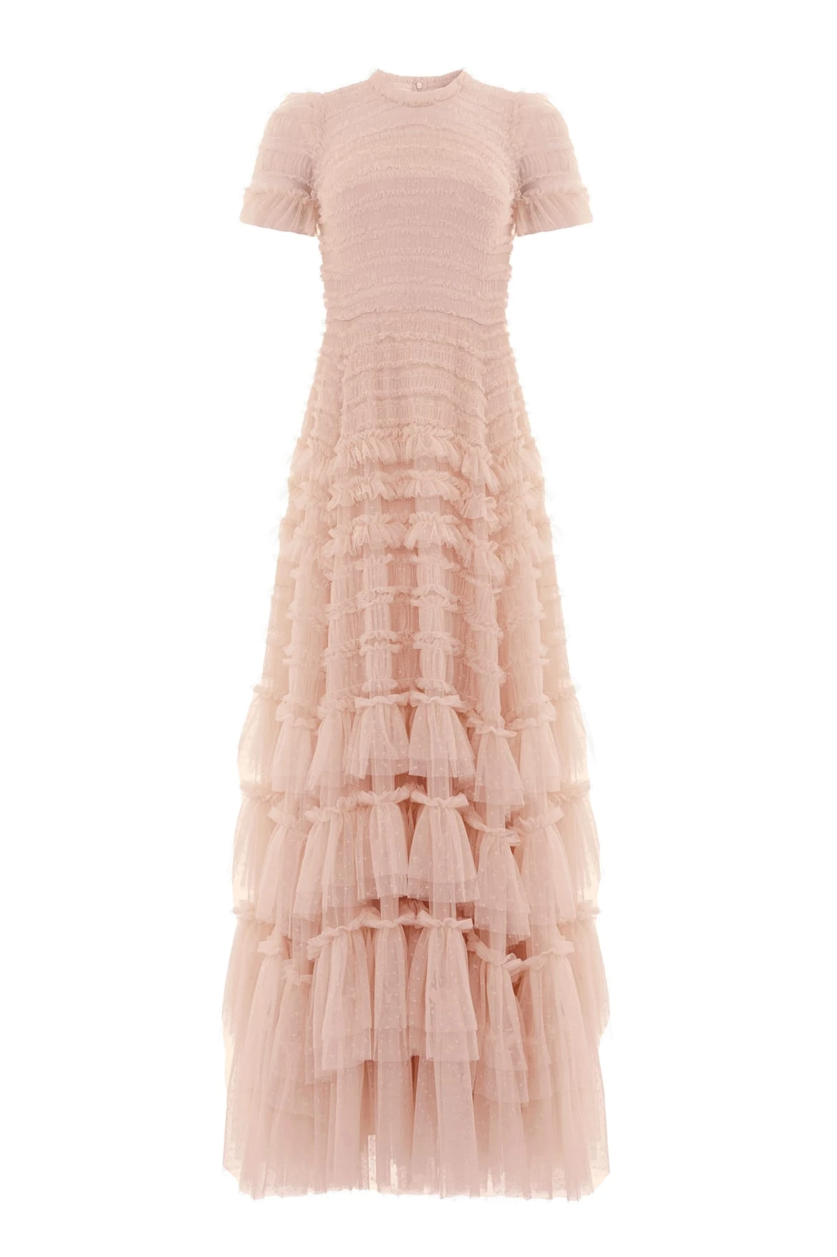Needle and Thread Valentine Ruffle Gown in Biscuit