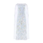 Needle and Thread Wisteria Sequin Ankle Gown in Swan White/Blue