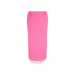 The Attico Neon pink midi skirt