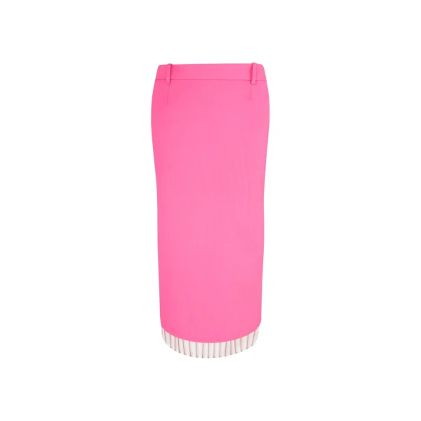 The Attico Neon pink midi skirt