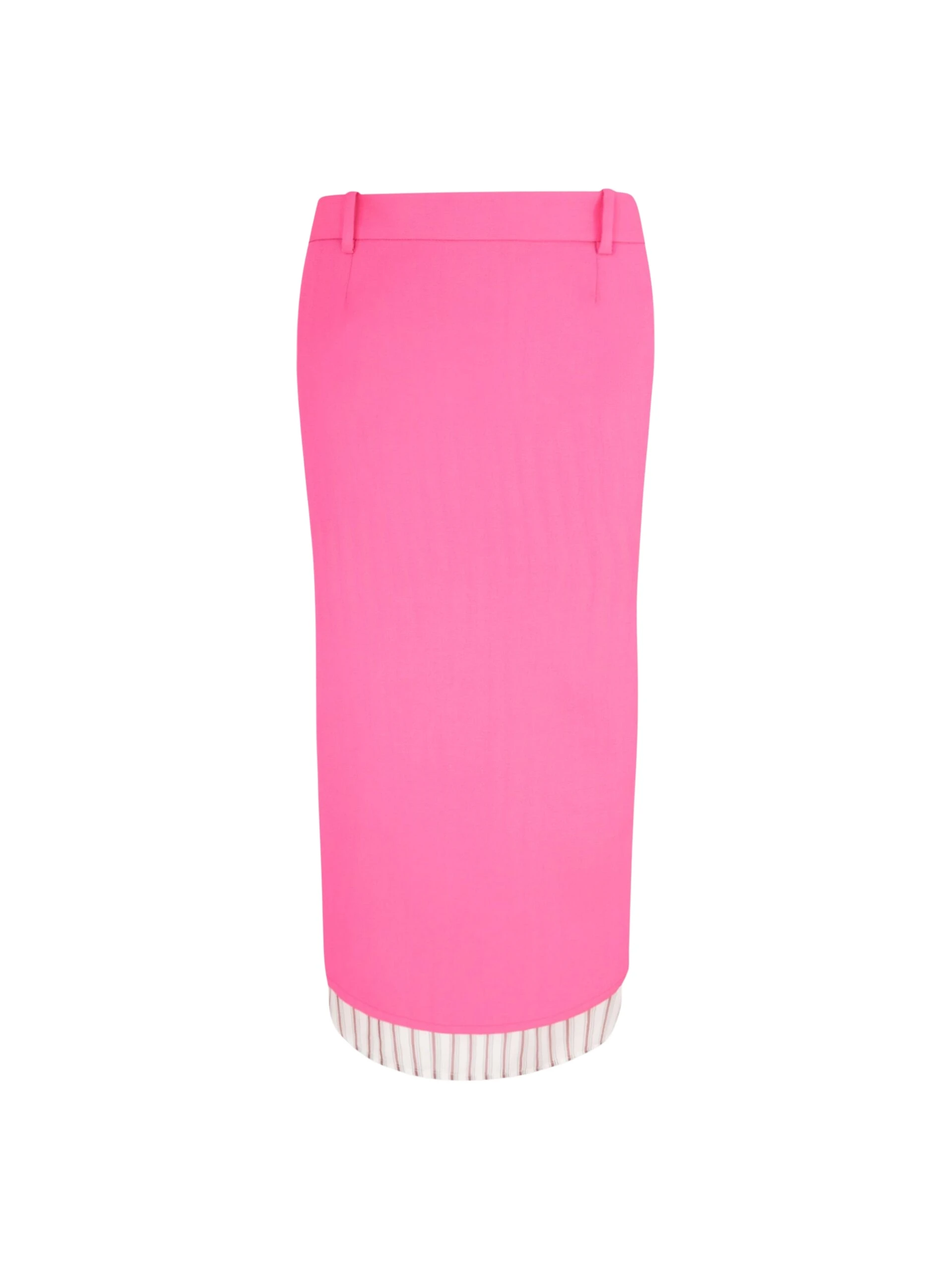 The Attico Neon pink midi skirt