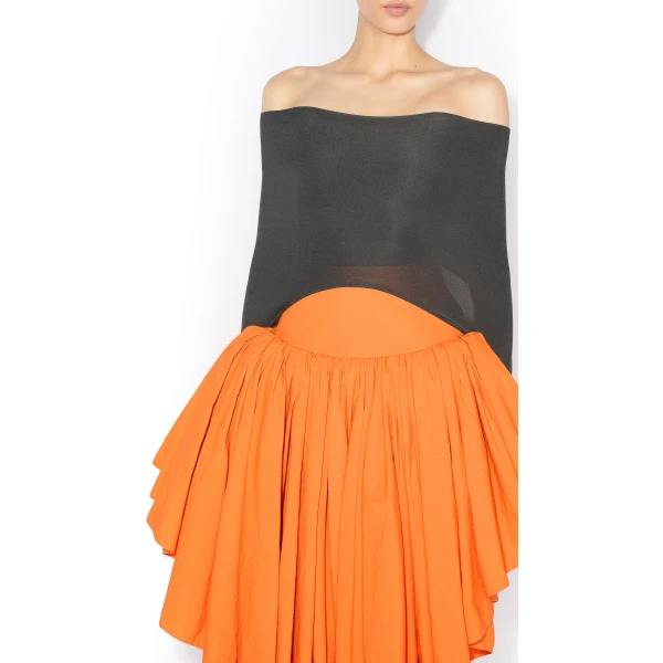 Alaia Nylon Maxi Petticoat Skirt, view 4