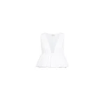 Alaia Openwork Cotton Peplum Top