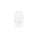 Alaïa Openwork Cotton Ruffle Skirt - ALAÏA Skirts - Laser Cut Luxury - Shop at Luxury Shoes Alaia Openwork Cotton Ruffle Skirt