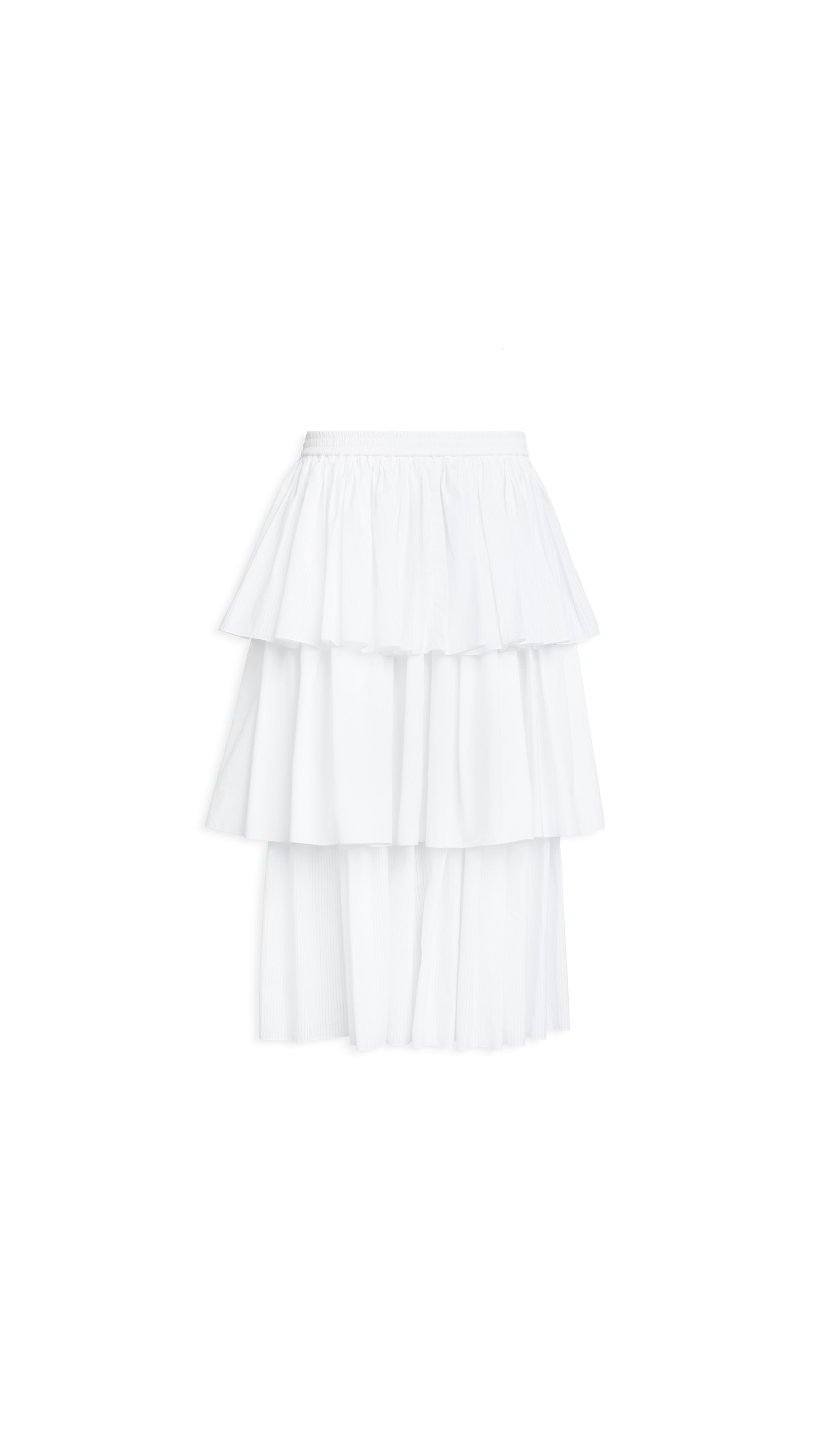 Alaïa Openwork Cotton Ruffle Skirt - ALAÏA Skirts - Laser Cut Luxury - Shop at Luxury Shoes 