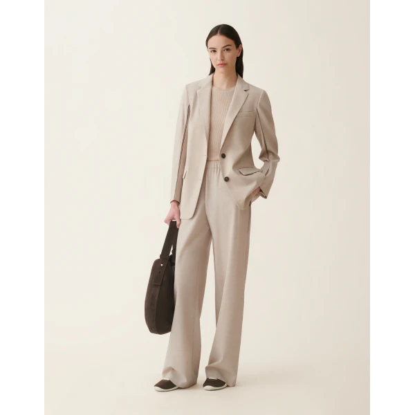 Fabiana Filippi Trevi Trousers in Bistretch Cool Wool, Cachà, view 2