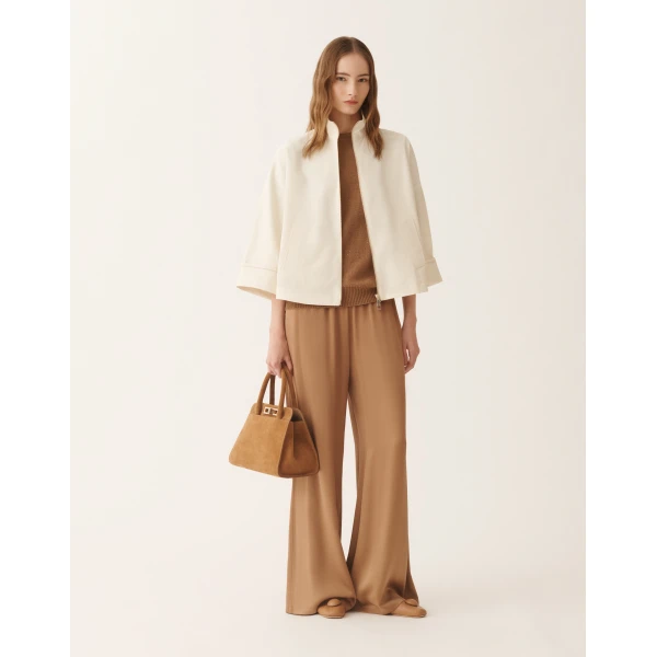 Fabiana Filippi Amelia Pants in Enver Satin, Wicker, view 2