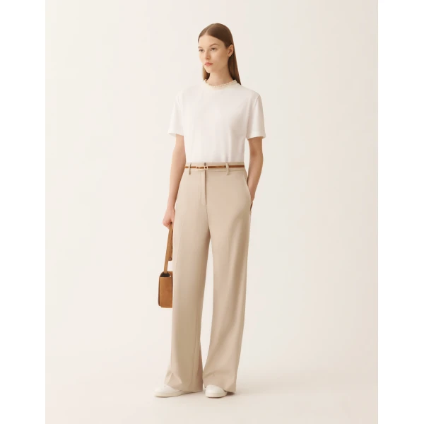 Fabiana Filippi Spoleto Pants in Tech Tailoring, Nude, view 2