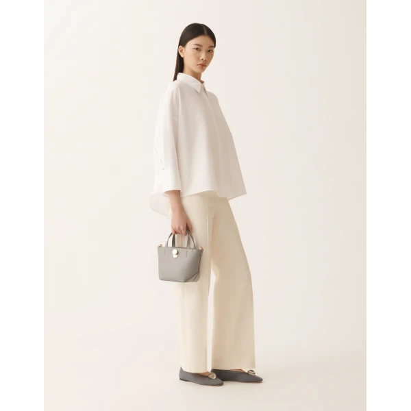 Fabiana Filippi Gubbio Joggers in Butter-Colored Cotton Gabardine, view 2
