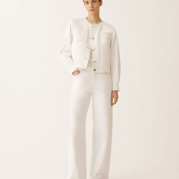 Fabiana Filippi White Denim Trousers, view 2