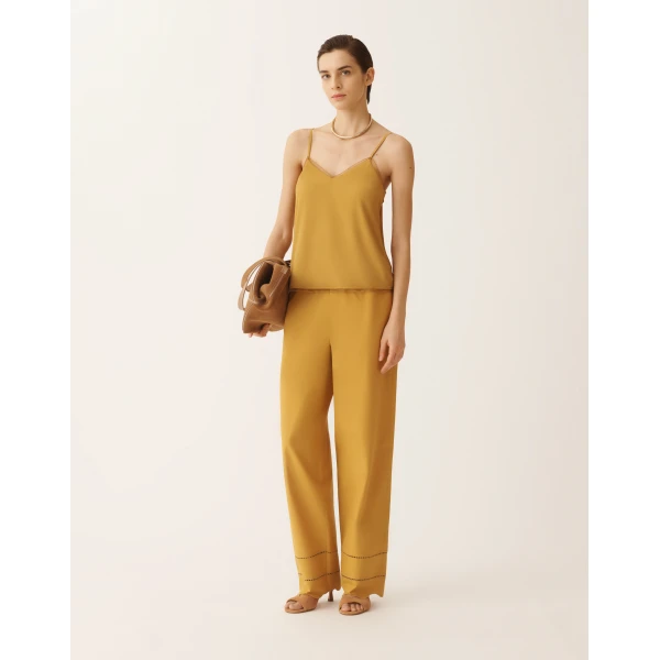 Fabiana Filippi Poplin Pants in Mustard, view 2