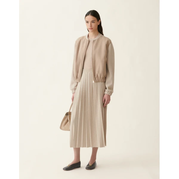 Fabiana Filippi Suede Bomber in Cachà Jacket, view 2