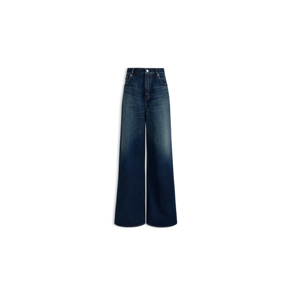 Alaïa Palazzo Denim Jeans - ALAÏA Pants - Laser Cut Luxury - Shop at Luxury Shoes 