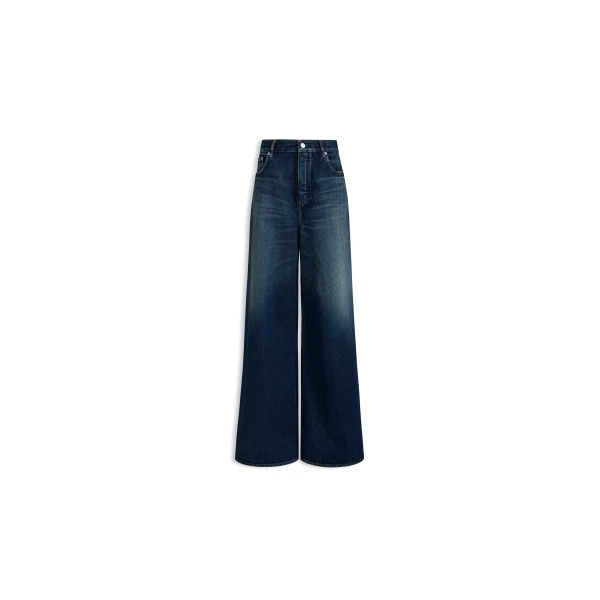 Alaïa Palazzo Denim Jeans - ALAÏA Pants - Laser Cut Luxury - Shop at Luxury Shoes 