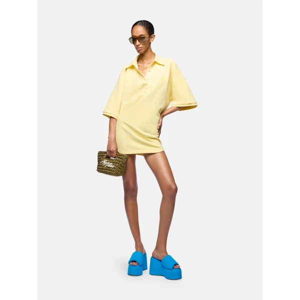 The Attico Pale yellow mini dress, view 2