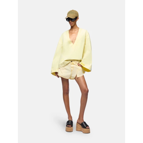 The Attico Pale yellow shorts, view 2