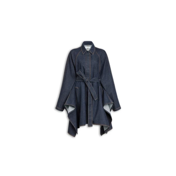 Alaïa Panelled Denim Jacket - ALAÏA Jackets - Laser Cut Luxury - Shop at Luxury Shoes 