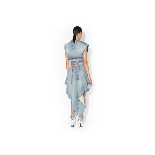 Alaia Panelled Faded Jeans, view 3