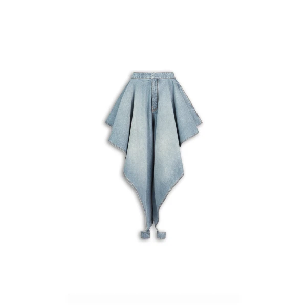 Alaïa Panelled Faded Jeans - ALAÏA Pants - Laser Cut Luxury - Shop at Luxury Shoes 