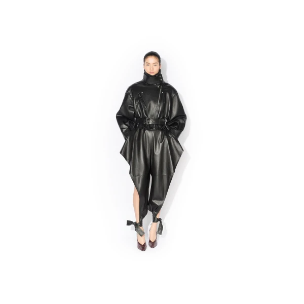 Alaïa Panelled Leather Pants - ALAÏA Pants - Laser Cut Luxury - Shop at Luxury Shoes 