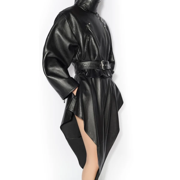 Alaia Panelled Leather Pants, view 3