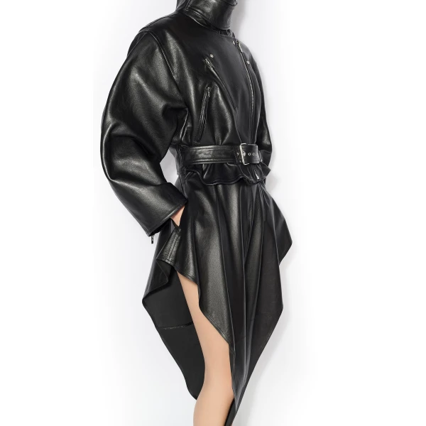 Alaïa Panelled Leather Pants - ALAÏA Pants - Laser Cut Luxury - Shop at Luxury Shoes 