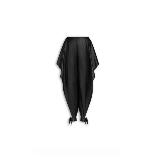 Alaïa Panelled Leather Pants - ALAÏA Pants - Laser Cut Luxury - Shop at Luxury Shoes 