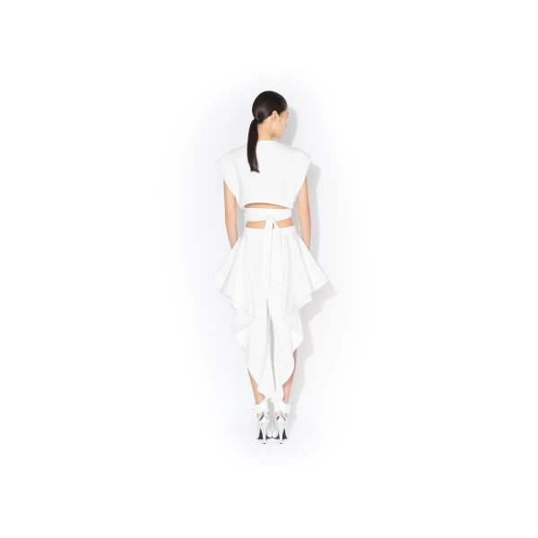 Alaia Panelled White Jeans, view 3