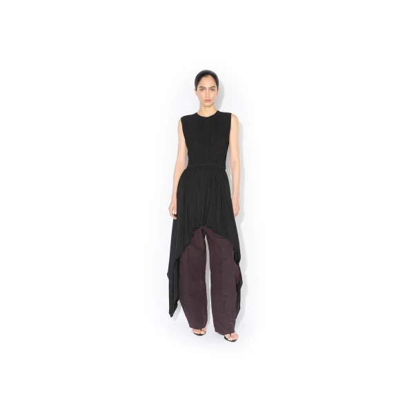 Alaia Paper Touch Poplin Round Pants, view 2
