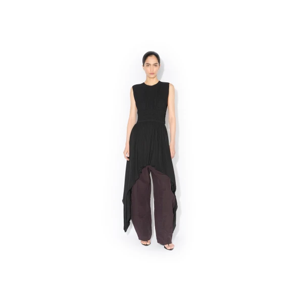 Alaïa Paper Touch Poplin Round Pants - ALAÏA Pants - Laser Cut Luxury - Shop at Luxury Shoes 