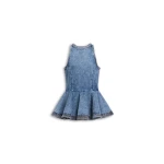 Alaïa Peplum Denim Top - ALAÏA Pants - Laser Cut Luxury - Shop at Luxury Shoes Alaïa Peplum Denim Top - ALAÏA Pants - Laser Cut Luxury - Shop at Luxury Shoes