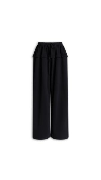 Alaïa Peplum Fleece Pants - ALAÏA Pants - Laser Cut Luxury - Shop at Luxury Shoes 