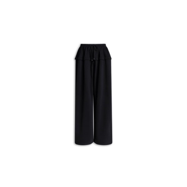 Alaïa Peplum Fleece Pants - ALAÏA Pants - Laser Cut Luxury - Shop at Luxury Shoes 