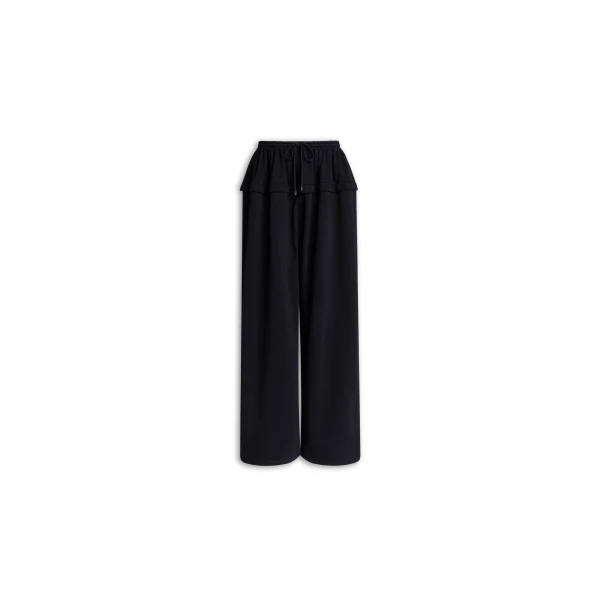 Alaïa Peplum Fleece Pants - ALAÏA Pants - Laser Cut Luxury - Shop at Luxury Shoes 