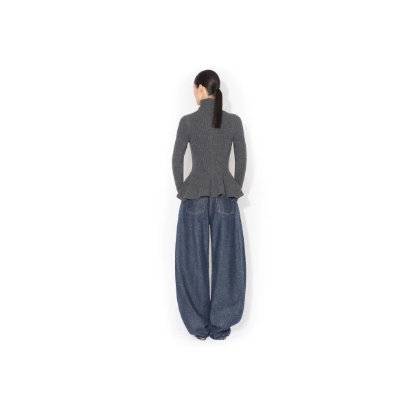 Alaïa Peplum Knitted Cardigan - ALAÏA Knitwear - Laser Cut Luxury - Shop at Luxury Shoes 