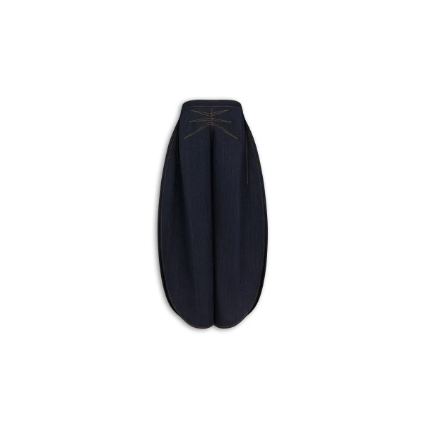 Alaïa Petal Denim Pants - ALAÏA Pants - Laser Cut Luxury - Shop at Luxury Shoes 