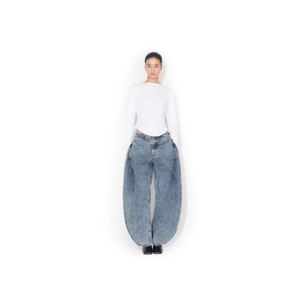 Alaia Petal Denim Pants, view 2