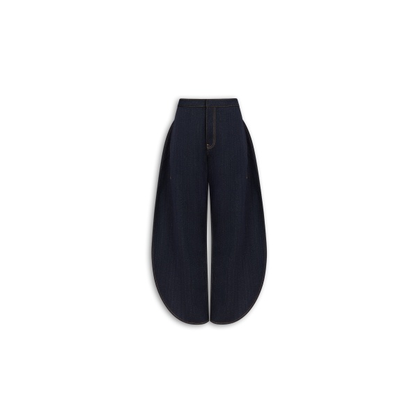 Alaïa Petal Denim Pants - ALAÏA Pants - Laser Cut Luxury - Shop at Luxury Shoes 