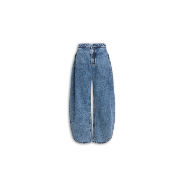 Alaïa Petal Denim Pants - ALAÏA Pants - Laser Cut Luxury - Shop at Luxury Shoes 